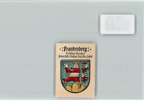 35066 W3558 Frankenberg (Eder) - Vignette Wappen Kaffee Hag ca 1920-1940