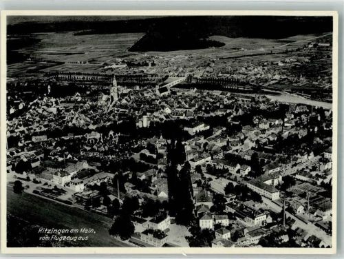 Kitzingen Fliegeraufnahme Kinzingen Stadtzentrum