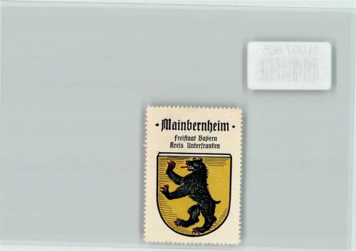 Mainbernheim Vignette Wappen Kaffee Hag ca 1920-1940