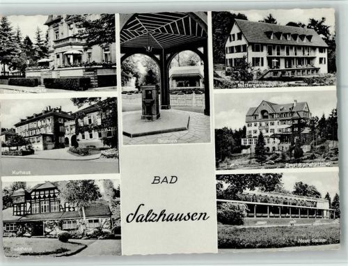 Bad Salzhausen Bienkos Park-Café Kurhaus Badehaus Brunnen Müttergenesungsheim Ernst-Ludwig-Heim Neue Saline