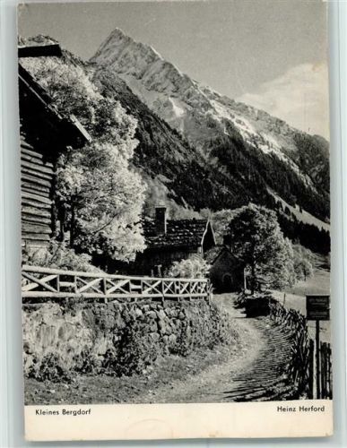Gerstruben Kleines Bergdorf Foto Heinz Herford Ortsansicht mit Höfats