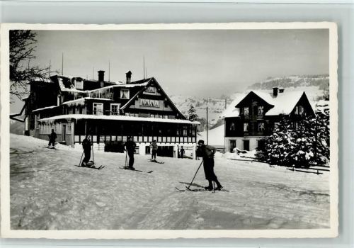 Nesslau Bühl Toggenburg Kurhaus Grütli Skifahrer