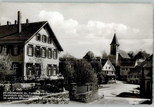 Feldrennach Ortsansicht mit Kirche