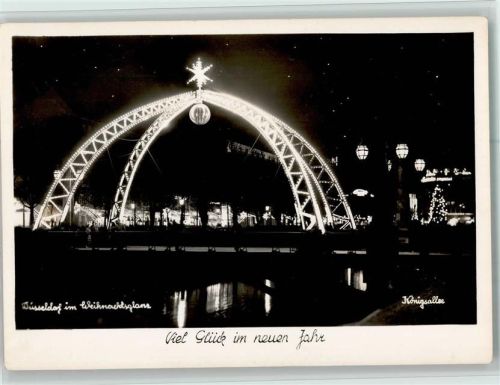 Düsseldorf Königsallee im Weihnachtsglanz Nacht Beleuchtung