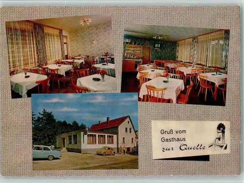 Waldhilsbach Gasthaus Zur Quelle Innenaufnahmen Gastraum VW-Käfer 3-Bildaufnahme
