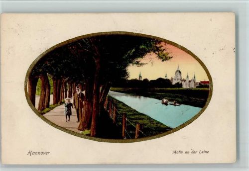 Hannover 1912 Motiv an der Leine