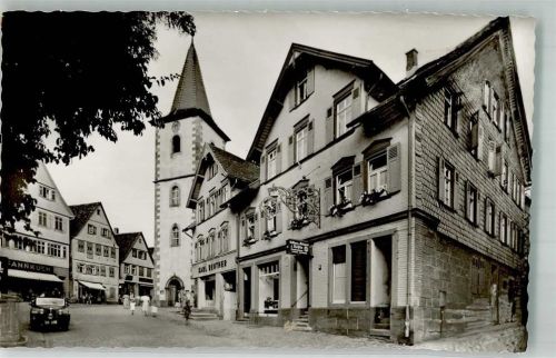 Calmbach Auto Geschäft Werbeschild Gasthaus