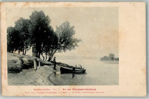 Sipplingen 1909 An der Schussenmündung sign. de Sury, M.