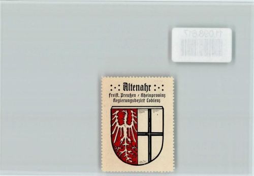Altenahr Adler Vignette Wappen Kaffee Hag ca 1920-1940