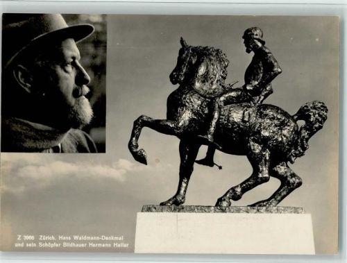 Zürich Hans Waldmann-Denkmal und sein Schöpfer Bildhauer Hermann Halller