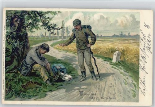 Litho 1901 AK Serie 37 "Unser Gebet" Wanderburschen -