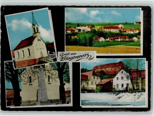 Burgtreswitz Kirche Denkmal Ortsansichten 4-Bildaufnahme