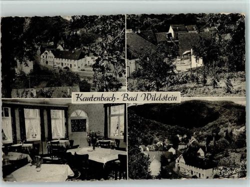 Kautenbach Gasthaus zur Post Metzgerei Pension Innenaufnahme Ortsansicht 4-Bildaufnahme