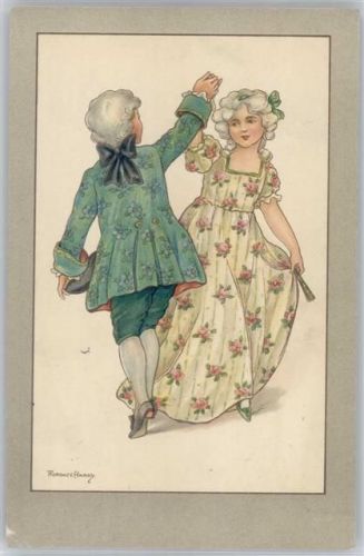 Rokoko Minuett Tanz Hardy, F. 1917 Künstlerkarte