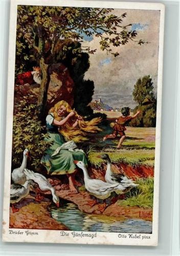 Nr. 4 Die Gänsemagd sign Kubel