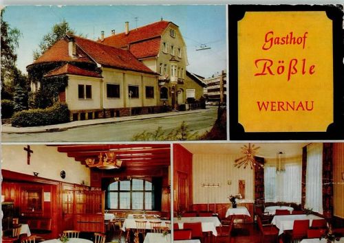 Wernau Gasthof Rößle Innenaufnahmen Gastraum 3-Bildaufnahme