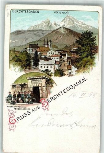 Berchtesgaden 1899 Watzmann Ausfahrt a.d. Ferdinandberg