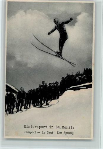 St. Moritz 1926 Ski - Der Sprung AK