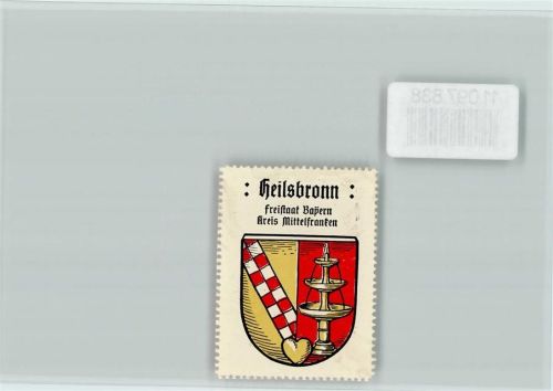 Heilsbronn Vignette Wappen Kaffee Hag ca 1920-1940