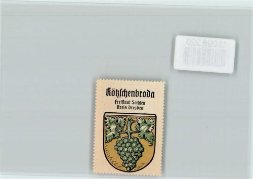 Kötzschenbroda Vignette Wappen Kaffee Hag ca 1920-1940