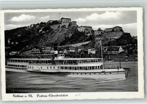 Koblenz Raddampfer Bismarck ca 1956 AK