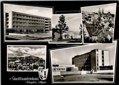 Kempten Stadtkrankenhaus Ortsansichten Gesamtansicht Mehrfachaufnahme Wappen