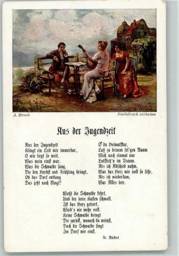 sign Broch - Aus der Jugendzeit - Buch lesen, Laute spielen , bunte Reihe Nr. 36 AK
