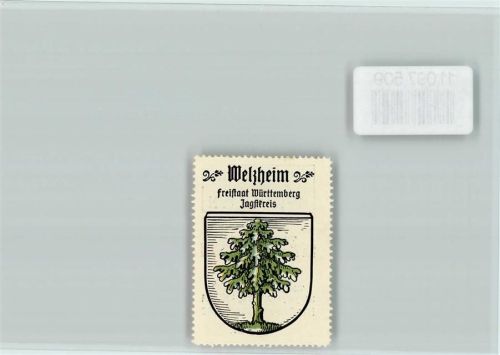 Welzheim Vignette Wappen Kaffee Hag ca 1920-1940