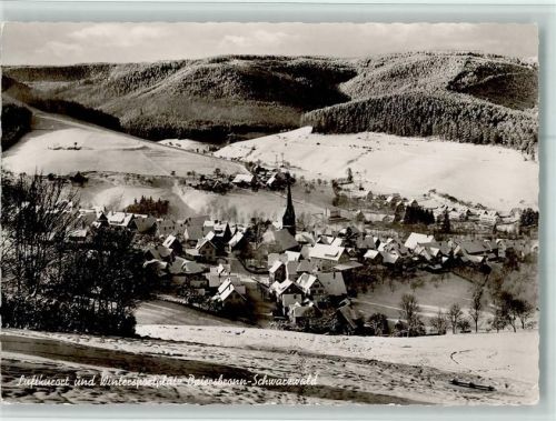 Baiersbronn Blick auf Baiersbronn Winteraufnahme