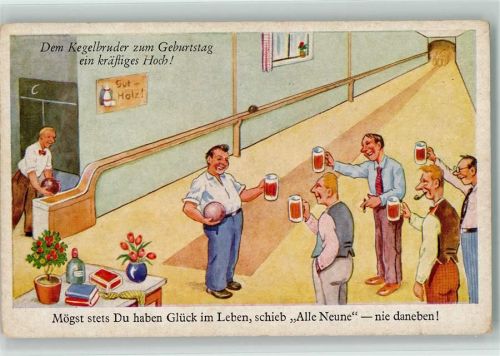 Dem Kegelbruder zum Geburtstag - Serie Jubilant Nr. 132-2 AK