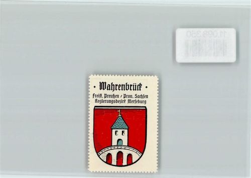Wahrenbrück Vignette Wappen Kaffee Hag ca 1920-1940