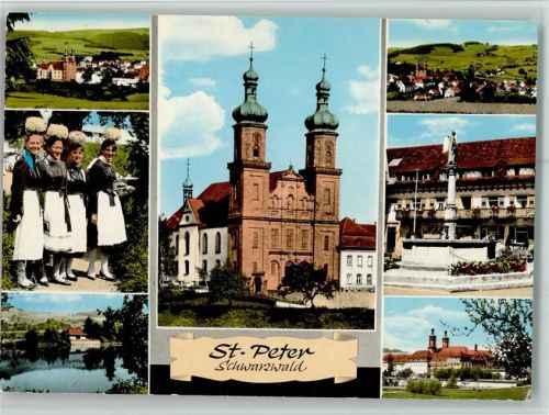 St. Peter Ortsansichten Trachten Kirche Mehrfachaufnahme