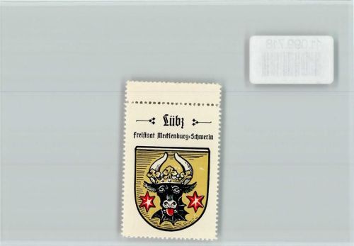 Lübz Vignette Wappen Kaffee Hag ca 1920-1940
