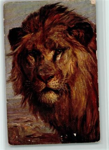 Gemälde von Meyerheim - Löwe Raubkatze