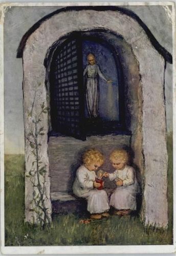 Christliches - Kinder mit einem Lebenslicht - Weihnachten