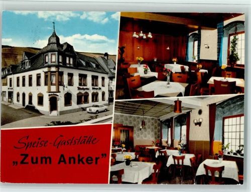 Klüsserath Speise-Gaststätte Zum Anker Innenaufnahmen Gastraum 3-Bildaufnahme