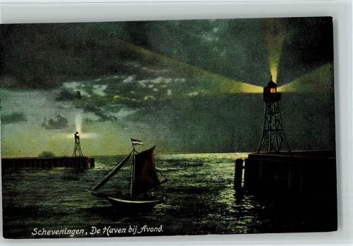 Der Gaven bij Avond bei Nacht ca 1908 AK
