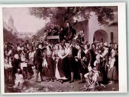Österreichhilfe Wien - Bild 12 - Bauernhochzeit Gemälde von Waldmüller AK