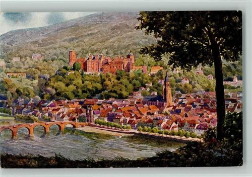 W6900 Heidelberg , Neckar Nr. 736 Gemälde von Marschall Marschall, V.