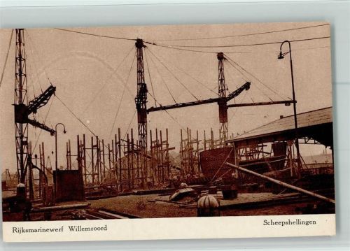 Den Helder Rijksmarinewerft Willemsoord - Scheepshellingen , Kräne ca 1929 AK