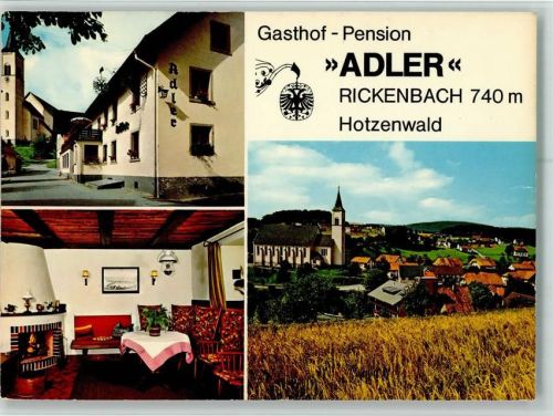 Rickenbach Gasthof Pension Adler Innenaufnahme Teilansicht 3-Bildaufnahme