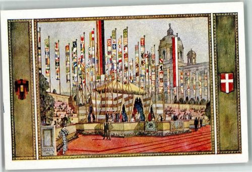 Wien 1928 - X. Dt. Sängerbundesfest - Festpostkarte - Festzelt am Burgring