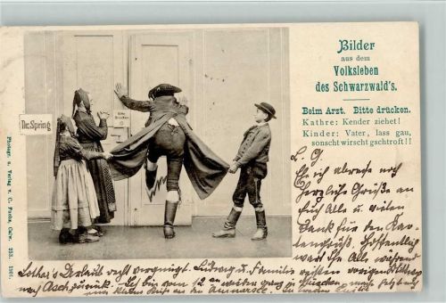 1902 Beim Arzt. Bitte drücken. Humor - Verlag Fuchs Nr. 1901 AK