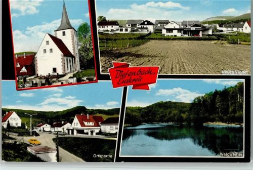 Diefenbach Kirche Neues Viertel Ortsansicht Waldweiher 4-Bildaufnahme