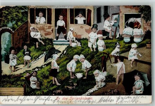Serie 152 - in der Ferienkolonie - Babys ca 1904 AK