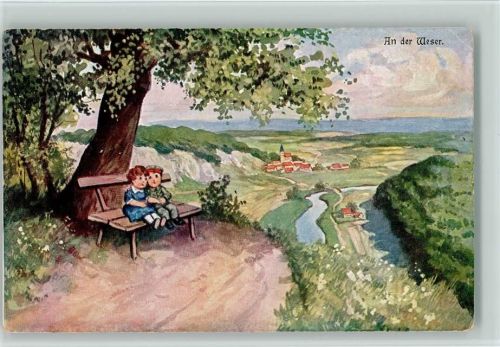 Nr. 5064 - An der Weser - Kinderpoesie auf der Parkbank Ad Hoffmann