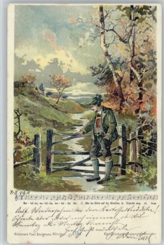 1899 Nr. 7161 Liederkarte -