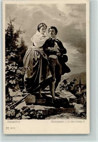 Hermann und Dorothea auf dem Heimweg Ackermann Serie 137 AK