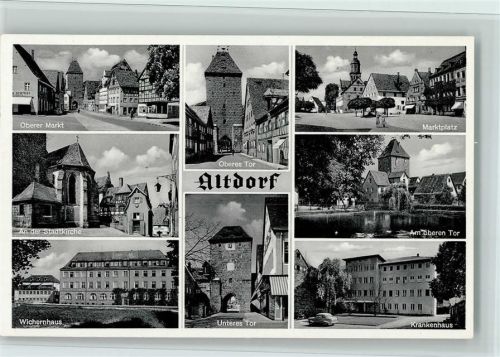 Altdorf Oberer Markt Oberes Tor Marktplatz An der Stadtkirche Wichernhaus Unteres Tor Krankenhaus Mehrfachaufnahme