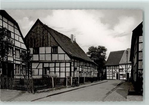 Westerholt Straße im alten Dorf 1954 Foto Ak Fahrrad